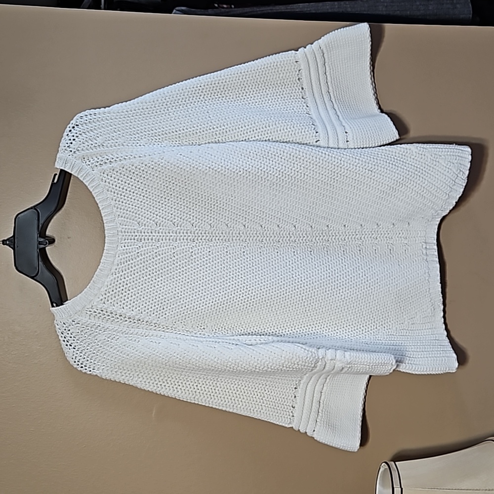 Anthropologie White Knit Sweater - Picture 3 of 13